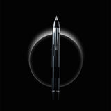 Nahvalur Eclipse Retractable Fountain Pen Black Silver