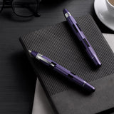 Nahvalur Eclipse Retractable Fountain Pen Hepatizon Silver