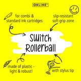 ONLINE Switch Expert Rollerball Pen with Stylus Tip Black