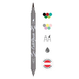 ONLINE Calligraphy Brush Double Tip Set of 10
