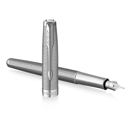 Parker Sonnet Fountain Pen Cisele Palladium 18kt Nib