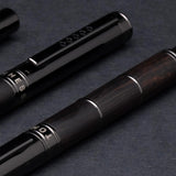Tom Hessin Revolution Ballpoint Pen Charcoal Black Wood Barrel with Gunmetal Trim
