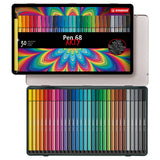 STABILO Pen 68 Metal Box Of 30 Assorted Colours Arty by Stabilo at Cult Pens