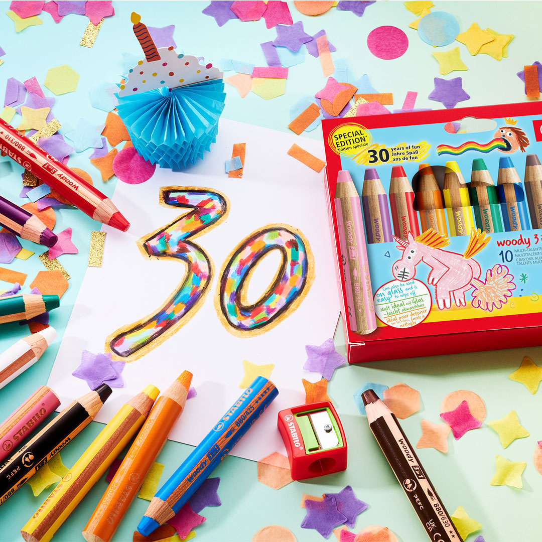 STABILO woody 3 in 1 Birthday Edition Set of 6 Tiger