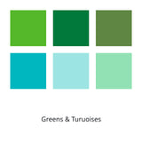 Staedtler Pigment Arts Brush Pen Set of 6 Greens & Turquoises