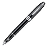 Sheaffer Legacy Fountain Pen Black with Chrome Trim and Leather Case Medium