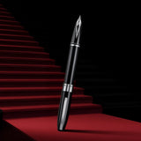 Sheaffer Legacy Fountain Pen Black with Chrome Trim and Leather Case Medium