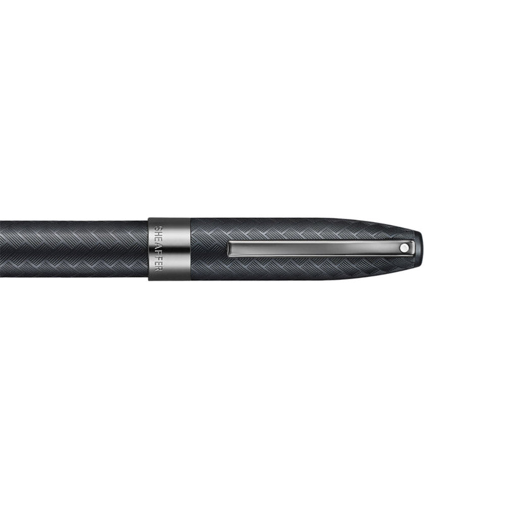 Sheaffer Legacy Chevron 9066 Fountain Pen Matte Black with PVD Gunmetal Inlaid Nib and Trims