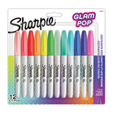 Sharpie Permanent Marker Pen Fine Point Set of 12 Glam POP Special Edition