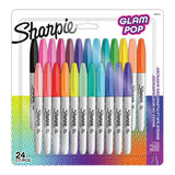 Sharpie Permanent Marker Pen Fine Point Set of 24 Glam POP Special Edition