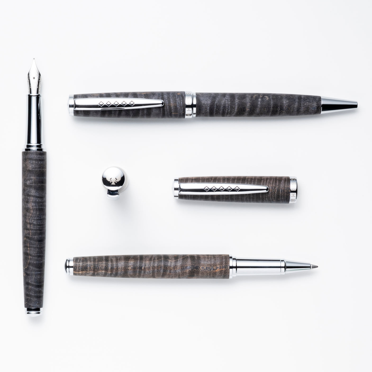 Tom Hessin Edinburgh Wooden Barrel Rollerball Pen Stockbridge Stone
