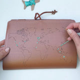 Chasing Threads Stitch World Travel Notebook Brown