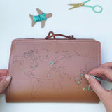 Chasing Threads Stitch World Travel Notebook Brown