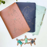 Chasing Threads Stitch World Travel Notebook Brown