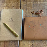 Chasing Threads Stitch World Travel Notebook Brown