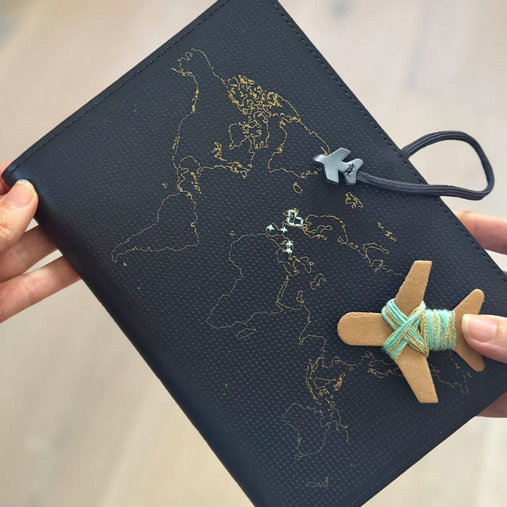 Chasing Threads Stitch World Travel Notebook Navy