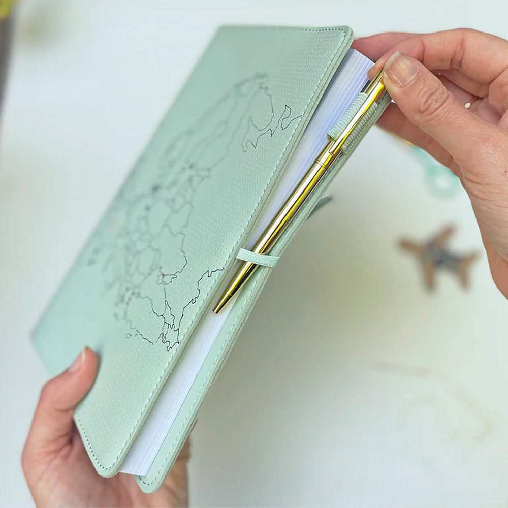 Chasing Threads Stitch Europe Travel Notebook Mint