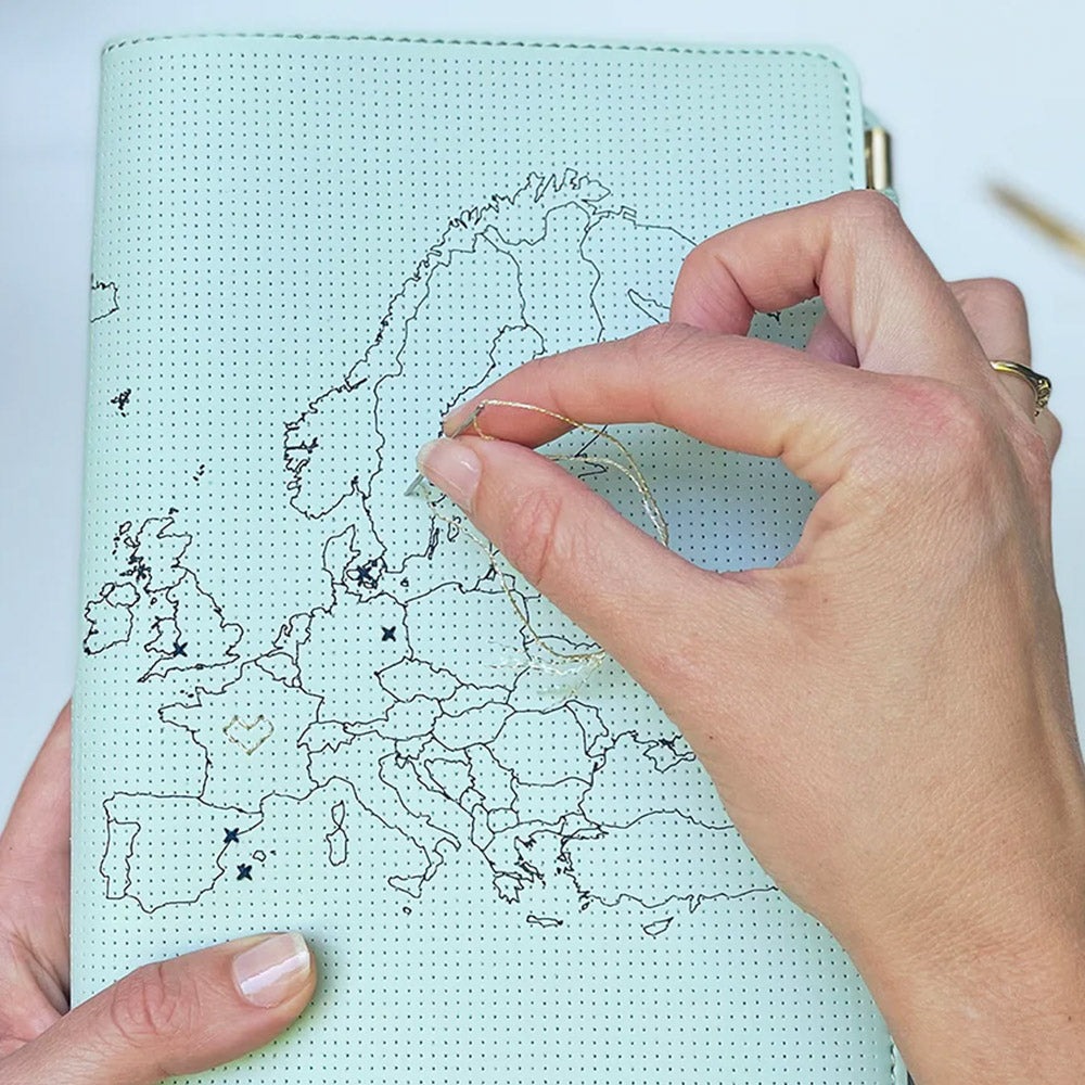 Chasing Threads Stitch Europe Travel Notebook Mint