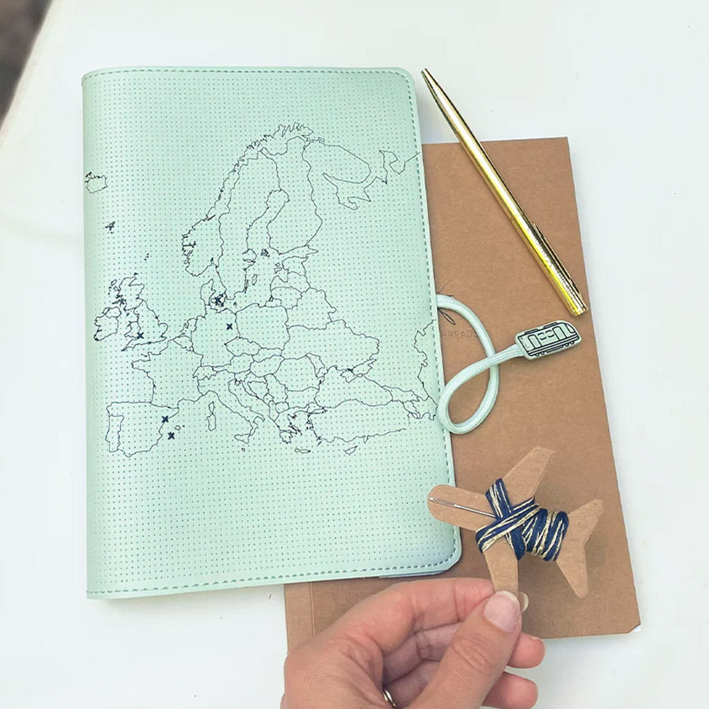 Chasing Threads Stitch Europe Travel Notebook Mint