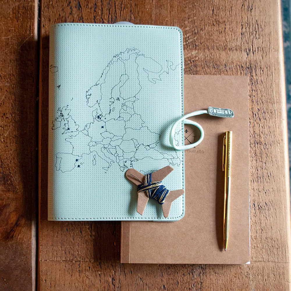 Chasing Threads Stitch Europe Travel Notebook Mint