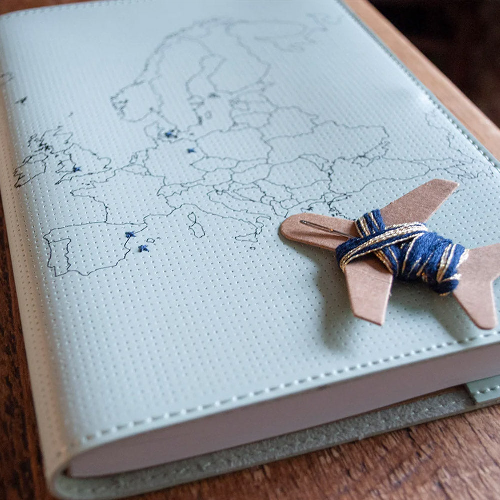 Chasing Threads Stitch Europe Travel Notebook Mint