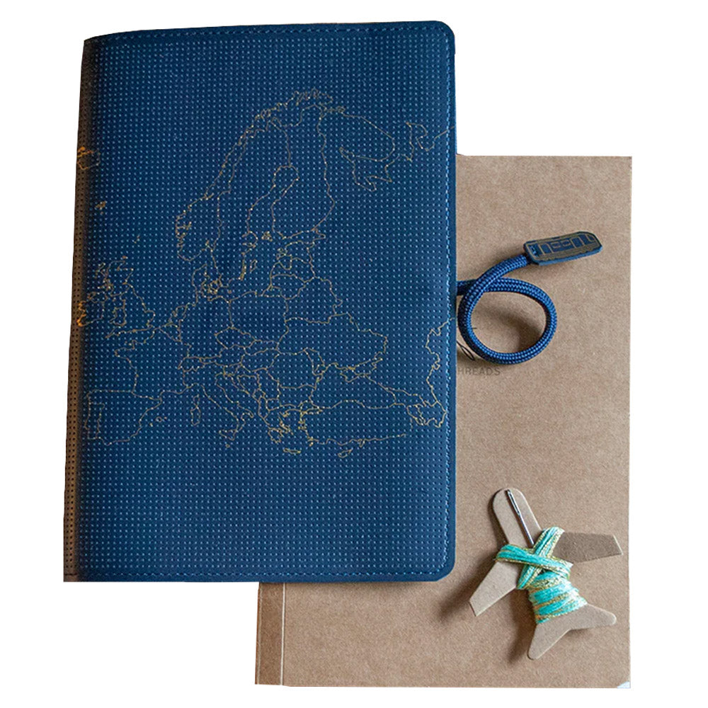 Chasing Threads Stitch Europe Travel Notebook Navy