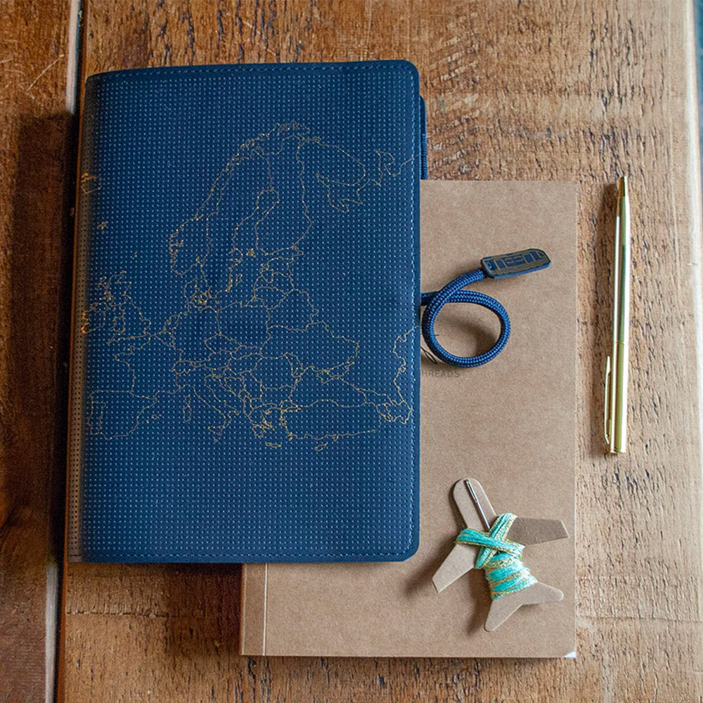 Chasing Threads Stitch Europe Travel Notebook Navy