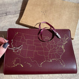 Chasing Threads Stitch USA Travel Notebook Maroon