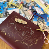 Chasing Threads Stitch USA Travel Notebook Maroon