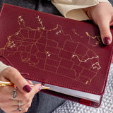 Chasing Threads Stitch USA Travel Notebook Maroon