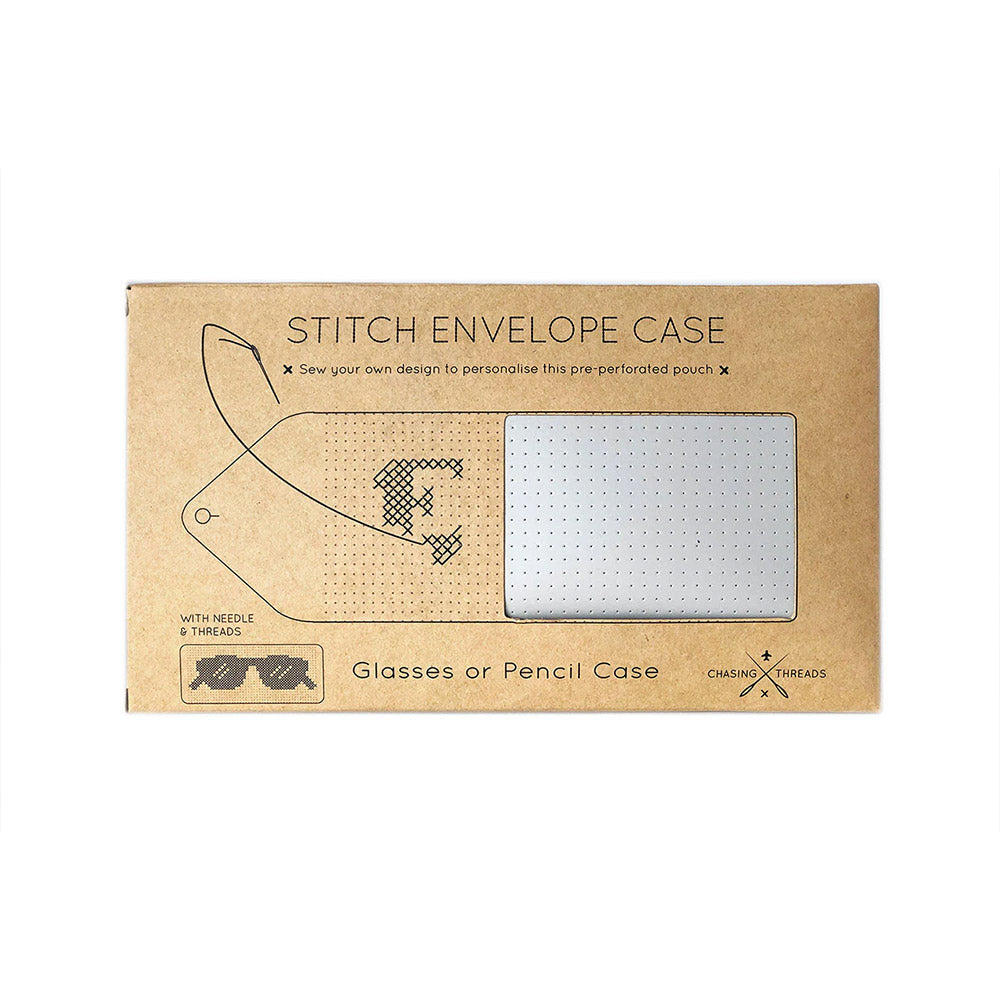 Chasing Threads Stitch Pencil Case Grey