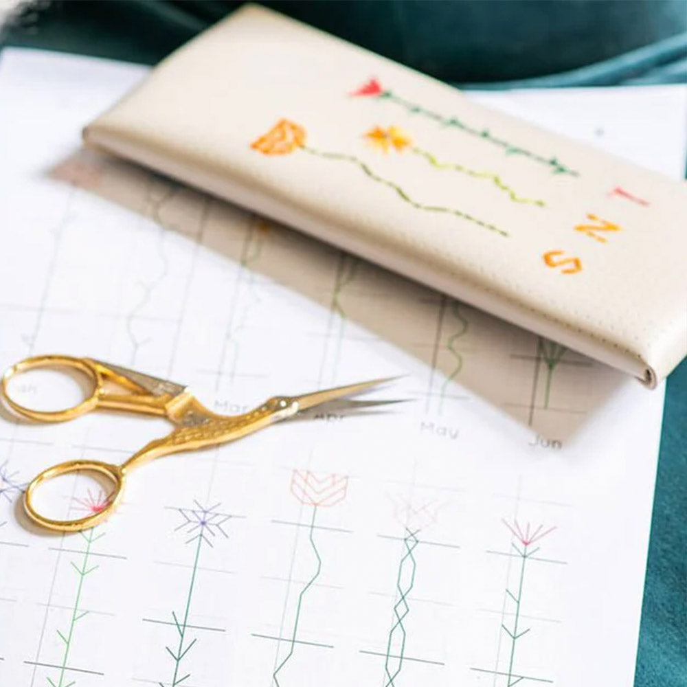 Chasing Threads Stitch Pencil Case Grey