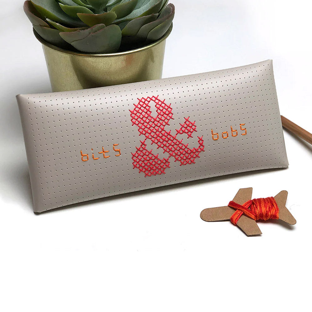 Chasing Threads Stitch Pencil Case Grey