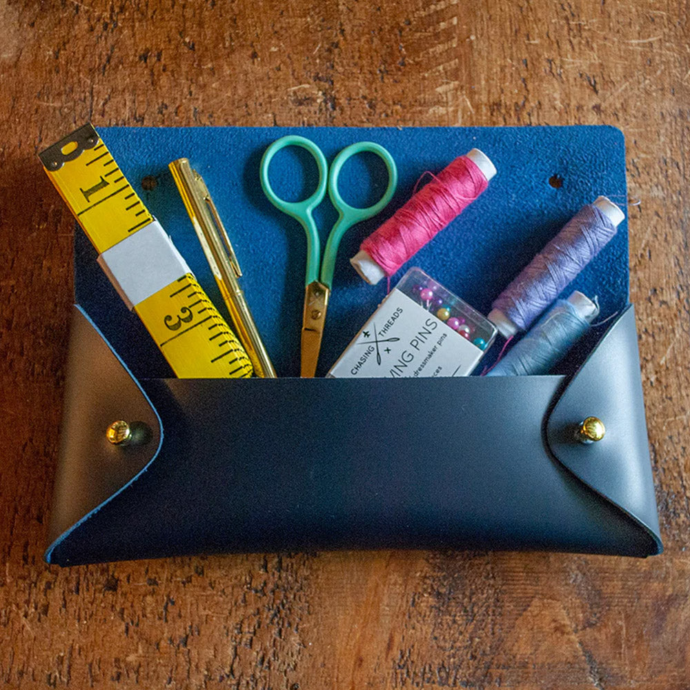 Chasing Threads Stitch Pencil Case Navy