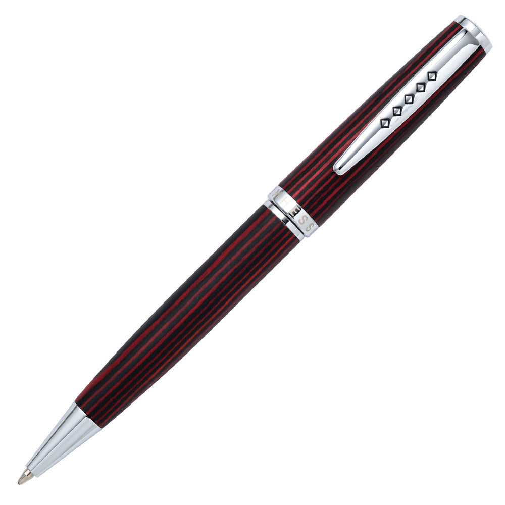Tom Hessin Edinburgh Wooden Barrel Ballpoint Pen Forth Bridge Red