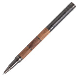 Tom Hessin Revolution Rollerball Pen Rustic Wood Barrel with Gunmetal Trim