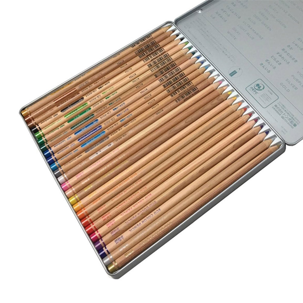 Tombow Ki-Monogatari Recycled Pencil Set of 24 Coloured Pencils