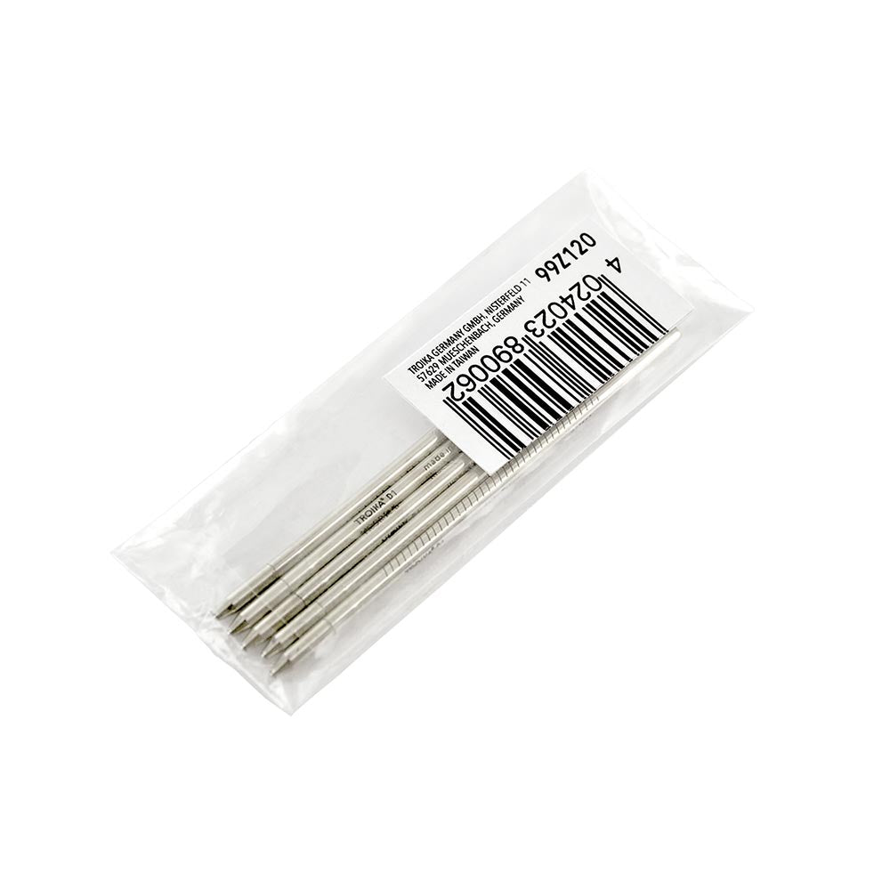 Troika Replacement D1 Refill For Construction Pen Set of 5 Medium Brass