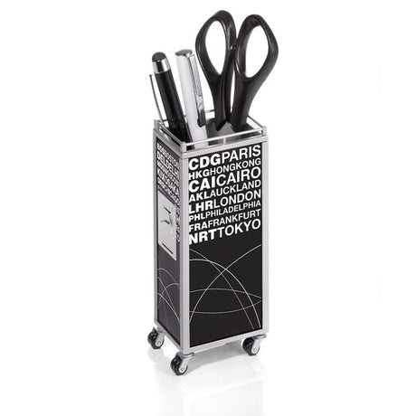 Troika Pen Holder In-Flight Service Trolley Matt Black/White