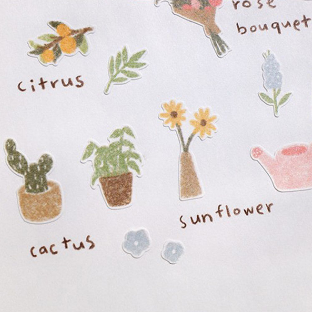 Suatelier Sticker Flower Cafe (1142)