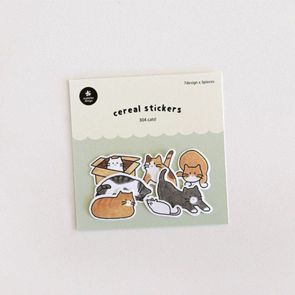 Suatelier Cereal Sticker Cats! (304)