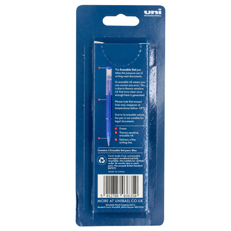 Uni-ball Erasable Rollerball Pen 3-Piece Set by Uni at Cult Pens