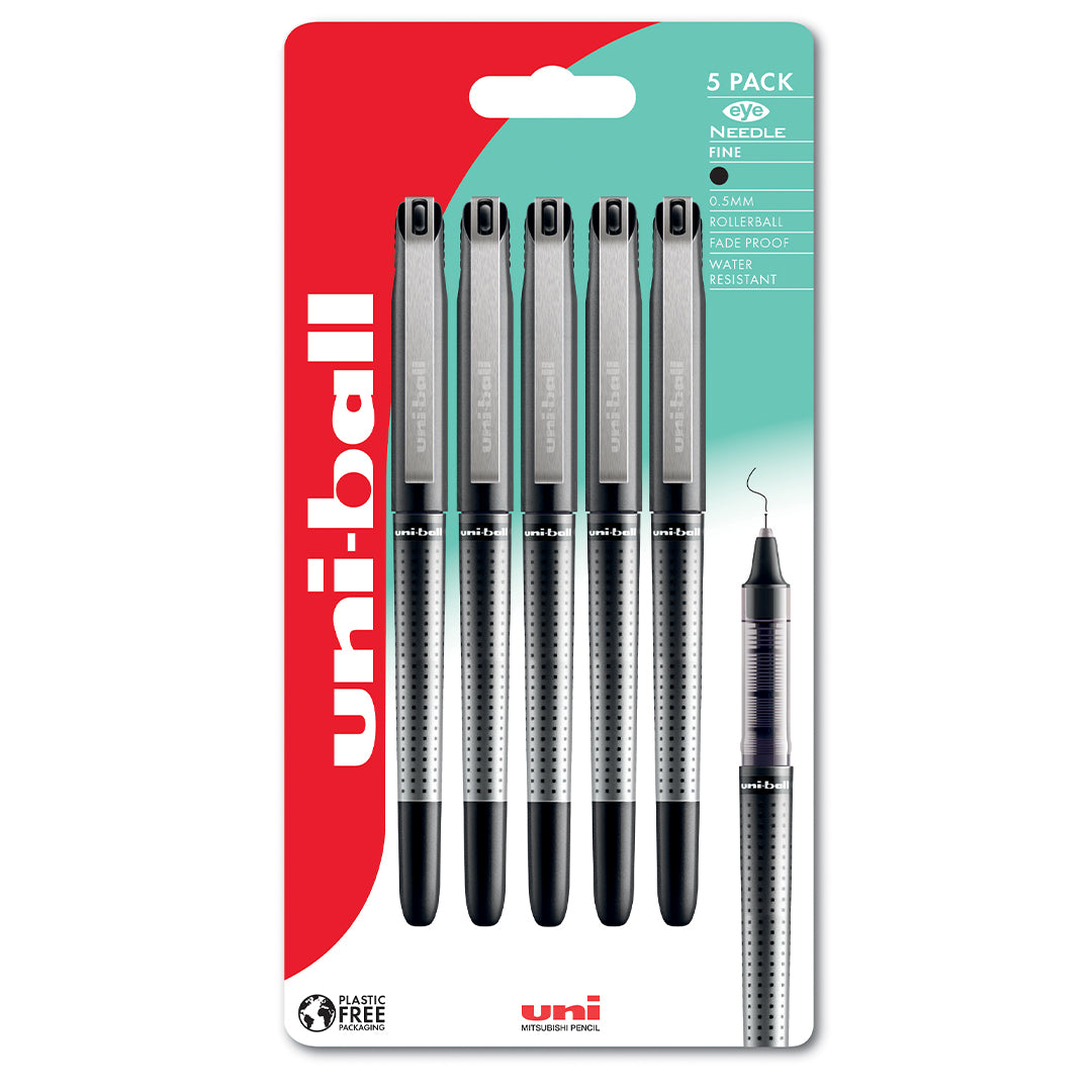 uni-ball EYE Needlepoint UB-185S Set of 5 Black