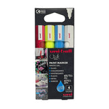 Uni Chalk Marker Pen PWE-5M Medium Bullet Tip Set of 4