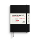 LEUCHTTURM1917 Weekly Planner & Notebook Medium (A5) 18 months 2026/2027 Black