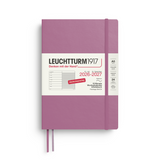 LEUCHTTURM1917 Weekly Planner & Notebook Medium (A5) 18 months 2026/2027 Softcover Dusty Rose