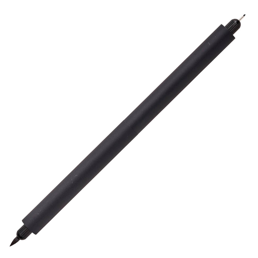 Tom's Studio Lumos Refillable Duo Tip Fineliner and Brush Pen All Black