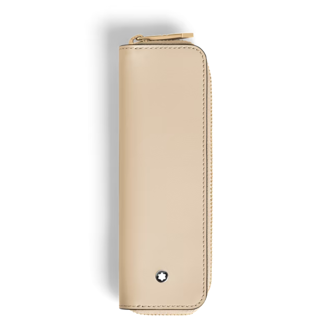 Montblanc Meisterstuck 1 Pen Pouch with Zip Cloudy Beige