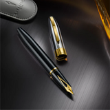 Sheaffer Legacy 9065 Glossy Black and Chrome Fountain Pen with 14k PVD Gold-Plated Nib