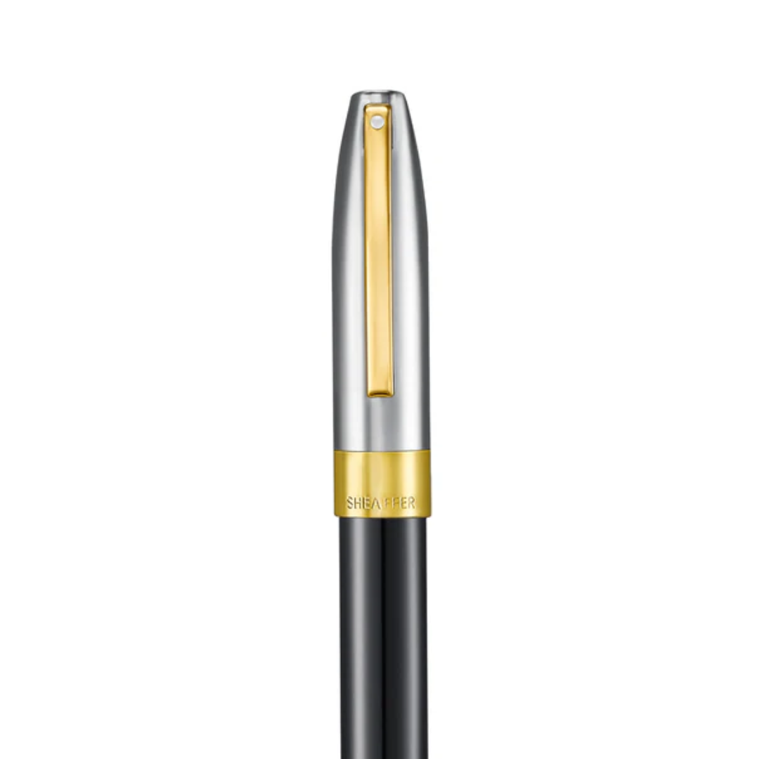 Sheaffer Legacy 9065 Glossy Black and Chrome Fountain Pen with 14k PVD Gold-Plated Nib